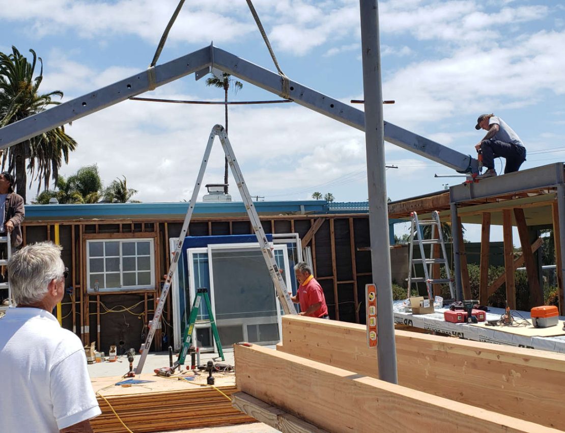 Steve Caulkins on the Calle Abril job site